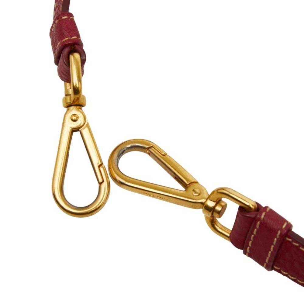 PRADA Red Leather Shoulder Bag - Picture 9 of 15